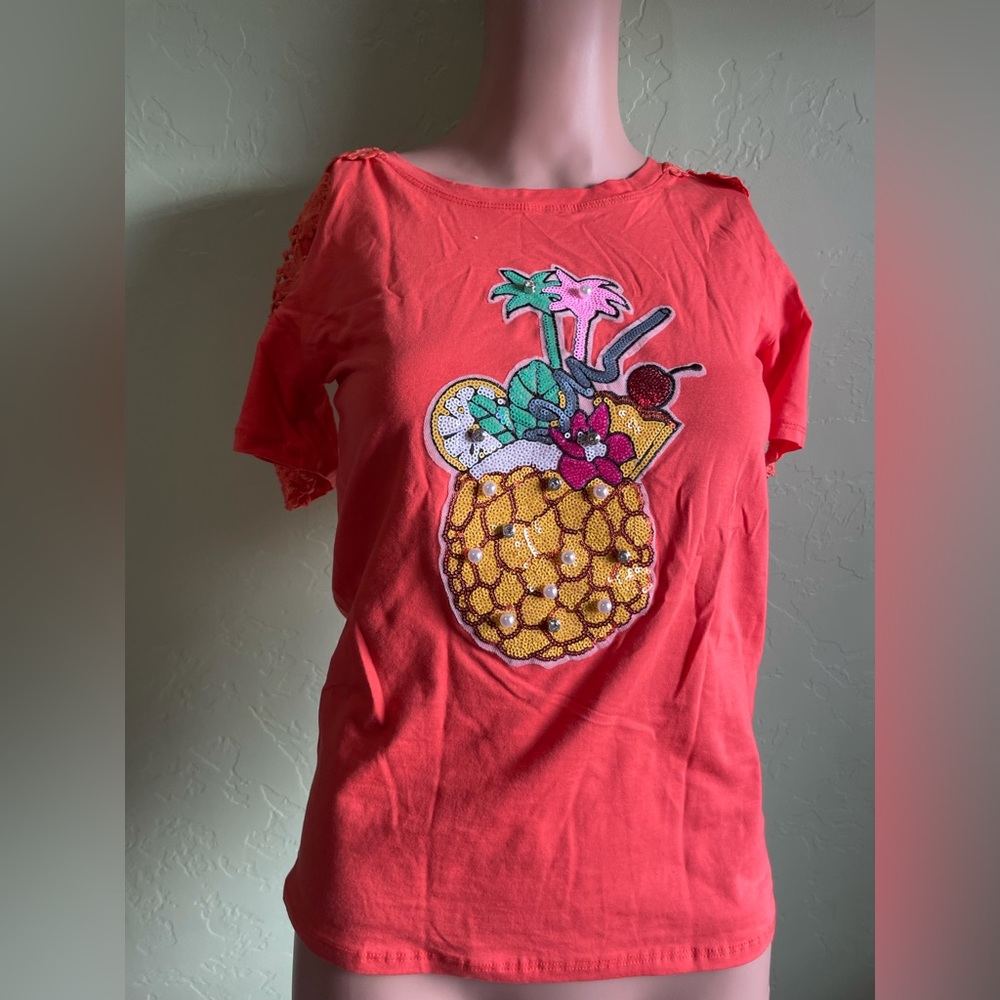 Two blouses size S pink and orange